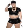 JSY Еротичний костюм поліцейської JSY P61120 Plus Size чорний колір