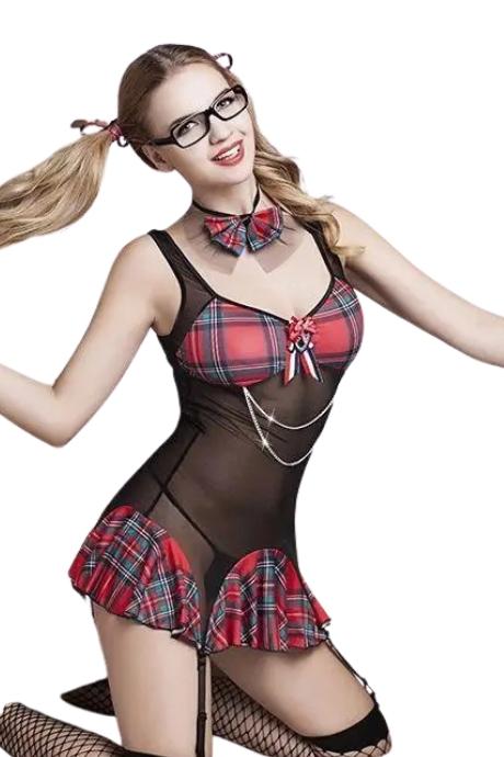 JSY Еротичний костюм школярки "Проказниця Бекі" чорний колір