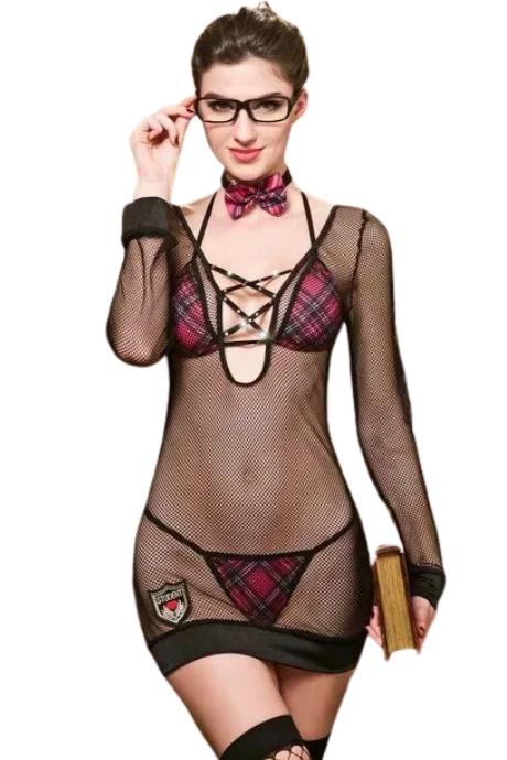 JSY Еротичний рольовий костюм студентки "Старанна Луїза" Black колір