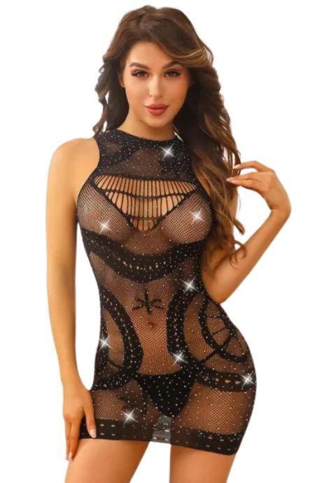 JSY Бодістокінг-сукня JSY WW7009 Black колір