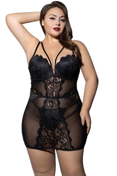 JSY Сукня JSY P61150 Black Plus Size чорний колір
