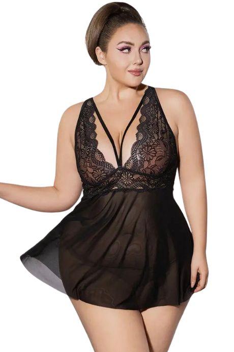 JSY Сукня JSY P61151 Black Plus Size чорний колір
