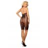JSY Еротичний бодістокінг JSY «Пристрасна Луїза» Black сукня-халтер імітація шнурівки чорний колір