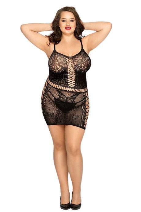 JSY Сукня-сітка з метеликами Black колір