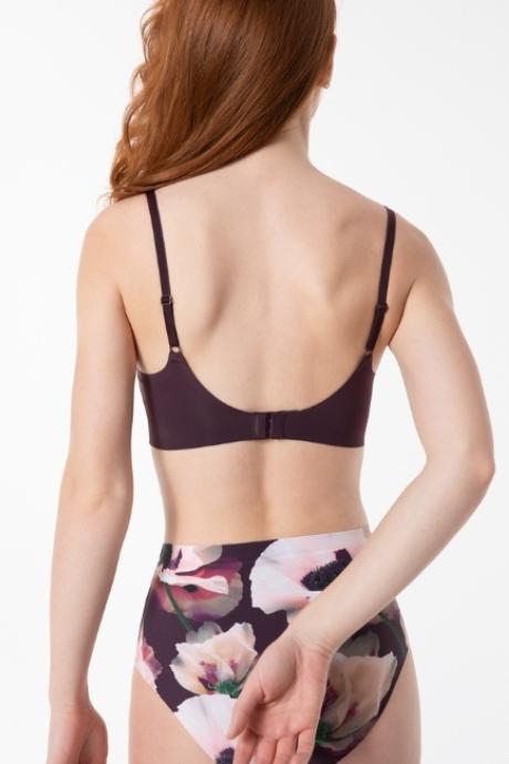 Julimex Топ жін Simple T-shirt dark plum колір