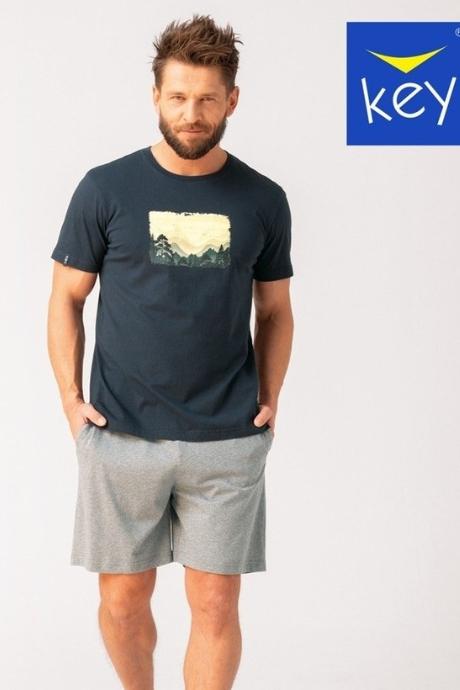 Key Піжама чол МNS 637 multicolor сірий колір
