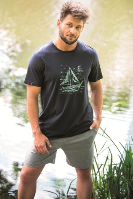 Key Піжама чол МNS 731 multicolor сірий колір