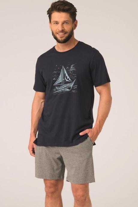 Key Піжама чол МNS 731 multicolor сірий колір