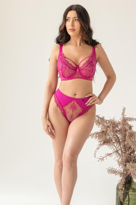 Kris Line на замовлення Бюстгальтер G BLUSH FUCHSIA SOFTLACE рожевий колір