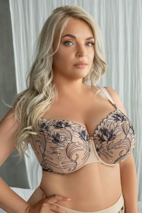 Kris Line предзаказ Бюстгальтер G GLOW BEIGENAVY SOFTPLUNGE