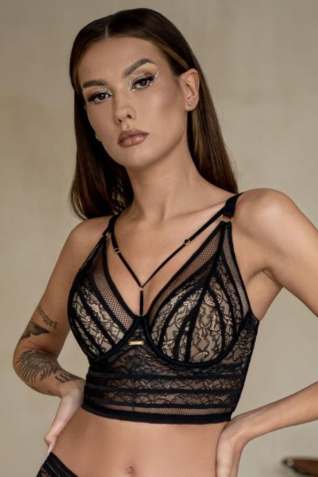 Kris Line предзаказ Бюстгальтер G HYPNOTIC BLACK BRALETTEPUSHLONG