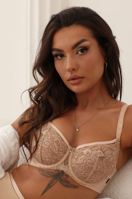Kris Line предзаказ Бюстгальтер G OPAL DARKBEIGE HALFCUPSOFT бежевий колір