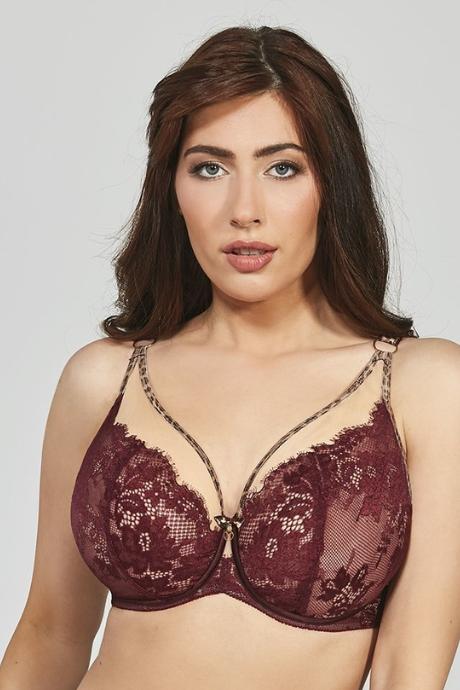 Kris Line предзаказ Бюстгальтер G SELENA BURGUNDY SOFTBRALETTE бордовий колір