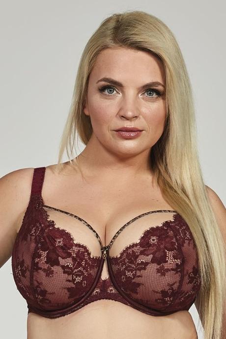 Kris Line предзаказ Бюстгальтер G SELENA BURGUNDY SOFTLACE бордовий колір