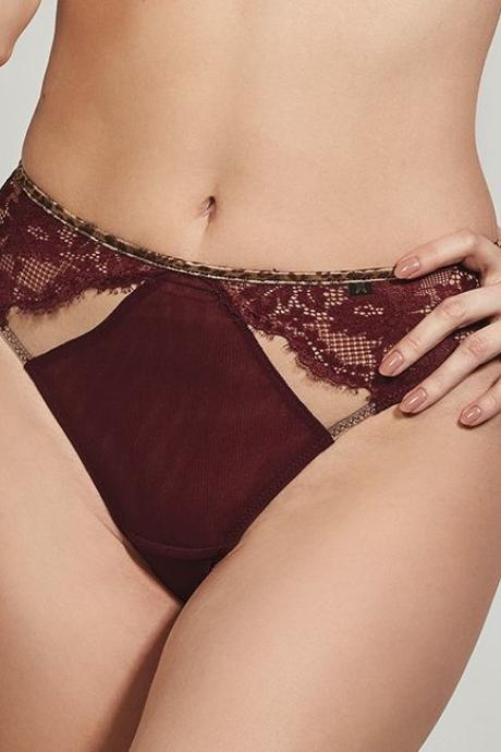 Kris Line предзаказ Трусы G SELENA BURGUNDY BRIEFS