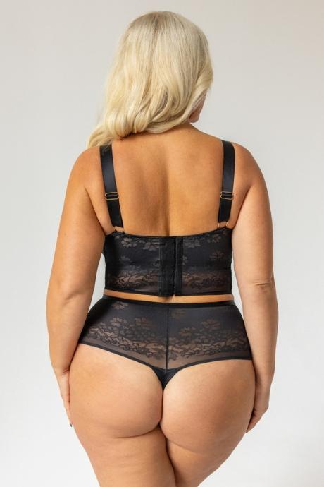 Kris line Стрінги hight waist жін G-Noa black колір