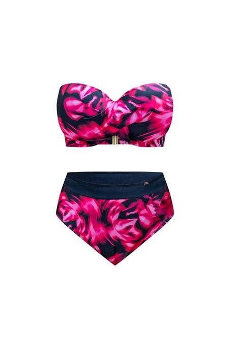 Kris Line Труси купальні жін Brasyliana Hight Waist Barbados original чорно-рож