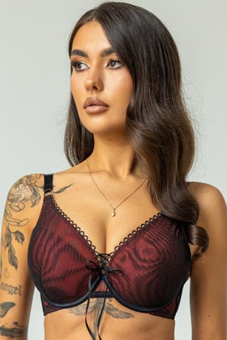 Kris Line Бюст brassiereplunge жін G-Cabaret чорно-червоний