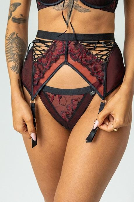 Kris Line Пояс жін G-Cabaret чорно-червоний