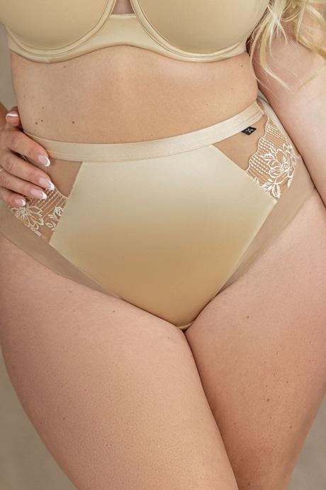 Kris Line Труси high waist жін G-Fiore beige бежев