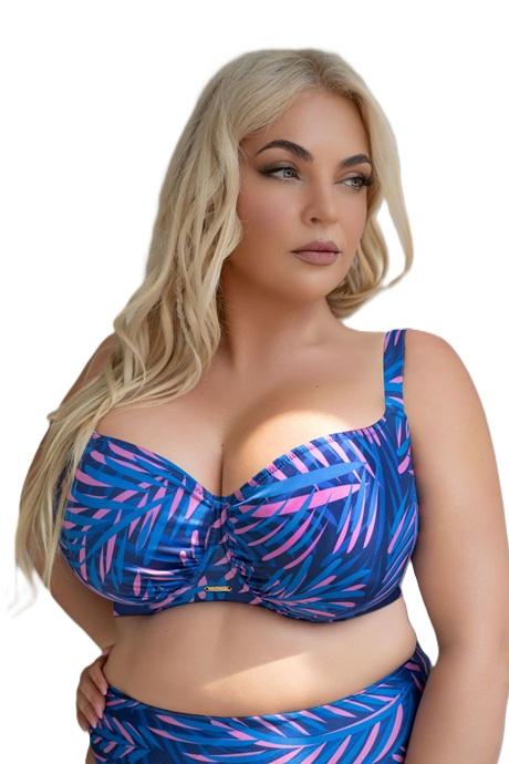 Kris Line Бюстгальтер м'який купальний Soft Roma Hawai блакитно-рожевий