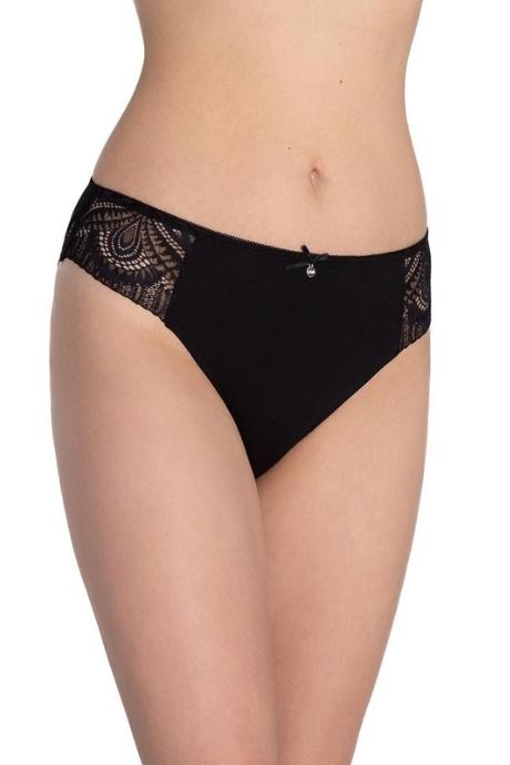 Lama 1588BI Жіночі трусики чорний/бежевий колір