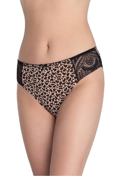 Lama 1589BI Жіночі трусики чорний/бежевий колір
