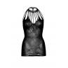 Ажурное платье-сетка Leg Avenue Lace mini dress with cut-outs Black one size