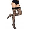 Ажурные чулки с сердечками Leg Avenue Heart Black one size чорний колір