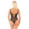 Боди Leg Avenue Rhinestone Net and Lace Bodysuit One Size Black