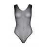 Leg Avenue Rhinestone fishnet bodysuit OS Black