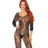 Бодістокінг Leg Avenue Swirl Lace Bodystocking One size Black ажурна тканина доступ чорний колір