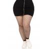 Колготки без стопы Leg Avenue Industrial Net footless tights 1X/2X черные в сетку