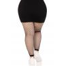 Колготки без стопы Leg Avenue Industrial Net footless tights 1X/2X черные в сетку