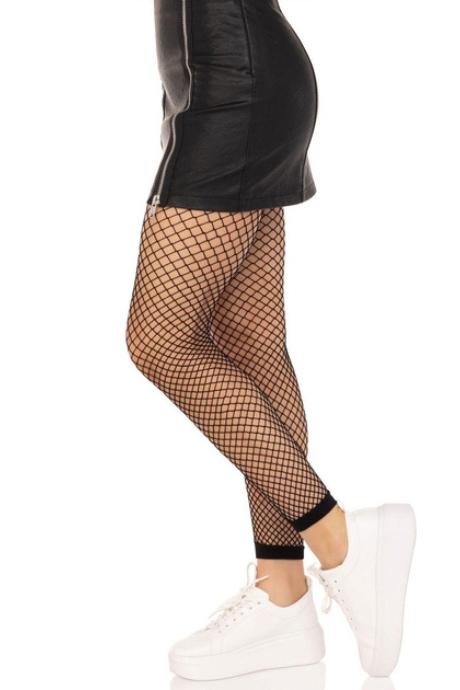 Колготки без стопы Leg Avenue Industrial Net footless tights One Size черные в сетку