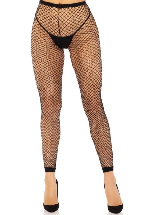Колготки без стопы Leg Avenue Industrial Net footless tights One Size черные в сетку
