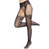 Колготки Leg Avenue Fishnet tights with back seam One size Black задній шов мереживо сітка чорний колір