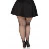 Колготки Leg Avenue Spandex micro net tights 1X/2X чорні у дрібну сітку середня посадка чорний колір