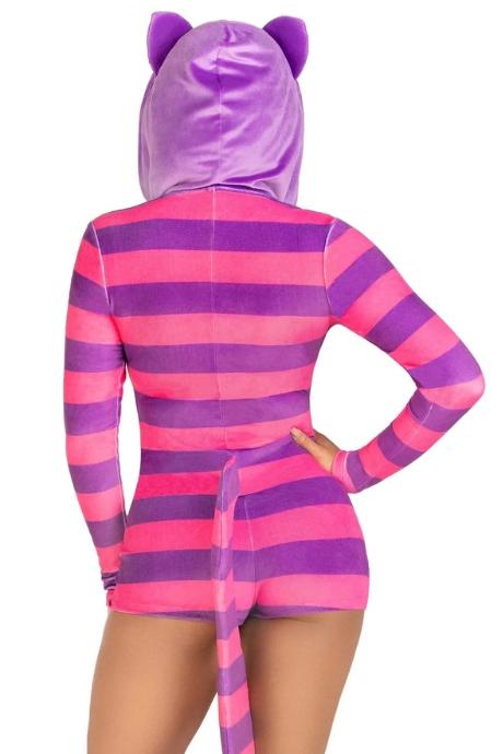 Комбінезон-костюм кішечки Leg Avenue Comfy Cheshire з капюшоном рожевий колір