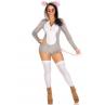 Комбінезон-костюм мишки Leg Avenue Comfy Mouse з капюшоном сірий колір