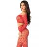 Комплект Leg Avenue Off The Shoulder Top and Footless Tights One Size Red червоний колір
