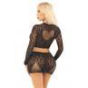 Комплект Leg Avenue Rhinestone Crop Top and Mini Skirt One Size Black чорний колір
