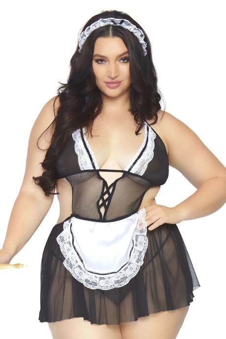 Костюм горничной Leg Avenue Fantasy French Maid платье трусики повязка