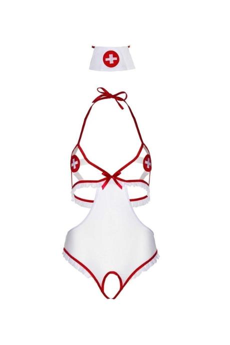 Костюм медсестры Leg Avenue Naughty Nurse one size боди и шапочка