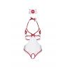 Костюм медсестры Leg Avenue Naughty Nurse one size боди и шапочка