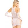Міні-сукня Leg Avenue Mini dress and matching gloves White One Size білий колір