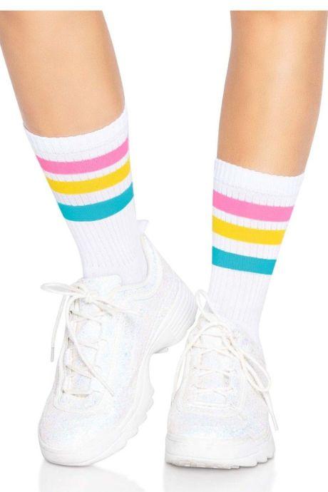 Носки женские в полоску Leg Avenue Pride crew socks Pansexual 37–43 размер