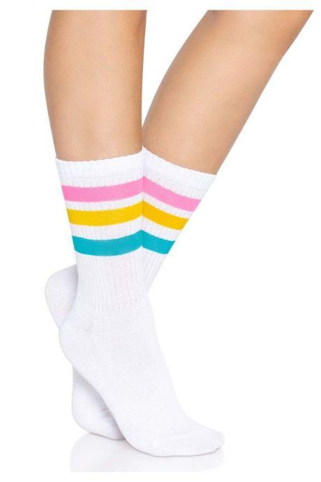 Носки женские в полоску Leg Avenue Pride crew socks Pansexual 37–43 размер