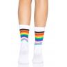 Носки женские в полоску Leg Avenue Pride crew socks Rainbow 37–43 размер