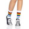 Носки женские в полоску Leg Avenue Pride crew socks Rainbow 37–43 размер